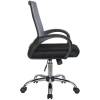 Кресло Riva Chair 8099 серый для оператора, хром, спинка сетка фото 3