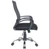 Кресло Riva Chair 8081 черный для оператора, хром, пластиковая спинка фото 3