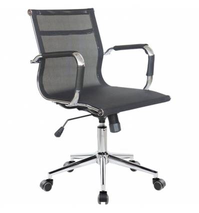 Кресло Riva Chair 6001-2 S черное для руководителя, хром, сетка