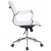 Кресло Riva Chair 6001-2 S белое для руководителя, хром, сетка фото 3