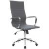 Кресло Riva Chair 6002-1 S серое для руководителя, хром, экокожа фото 1