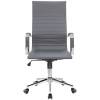 Кресло Riva Chair 6002-1 S серое для руководителя, хром, экокожа фото 2