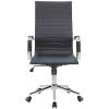 Кресло Riva Chair 6002-1 S черное для руководителя, хром, экокожа фото 2