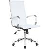 Кресло Riva Chair 6001-1 S белое для руководителя, хром, сетка фото 1