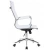 Кресло Riva Chair 6001-1 S белое для руководителя, хром, сетка фото 3