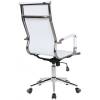 Кресло Riva Chair 6001-1 S белое для руководителя, хром, сетка фото 4