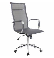 Кресло Riva Chair 6001-1 S серое для руководителя, хром, сетка