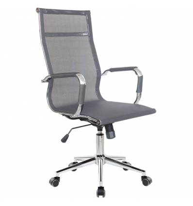 Кресло Riva Chair 6001-1 S серое для руководителя, хром, сетка