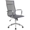 Кресло Riva Chair 6001-1 S серое для руководителя, хром, сетка фото 1