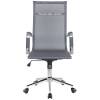 Кресло Riva Chair 6001-1 S серое для руководителя, хром, сетка фото 2