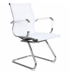 Кресло Riva Chair 6001-3 белое для посетителя, хром, сетка