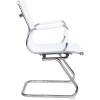 Кресло Riva Chair 6001-3 белое для посетителя, хром, сетка фото 3