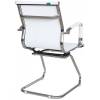 Кресло Riva Chair 6001-3 белое для посетителя, хром, сетка фото 4