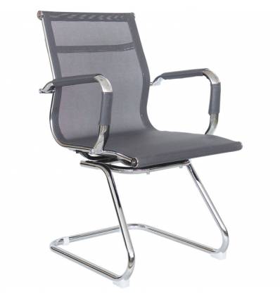 Кресло Riva Chair 6001-3 серое для посетителя, хром, сетка
