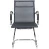 Кресло Riva Chair 6001-3 черное для посетителя, хром, сетка фото 2