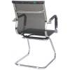 Кресло Riva Chair 6001-3 черное для посетителя, хром, сетка фото 4