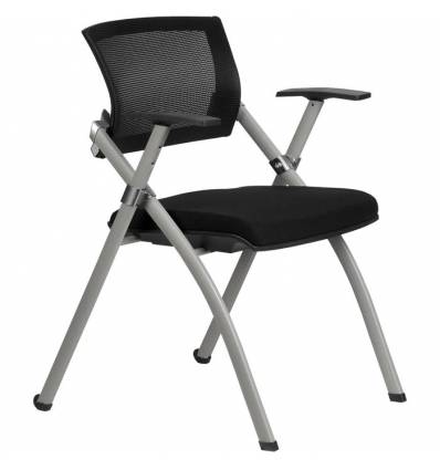Кресло Riva Chair 462E черное для посетителя, спинка сетка
