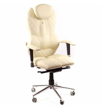 Кресло Kulik-System Grande для руководителя, ортопедическое, цвет бежевый