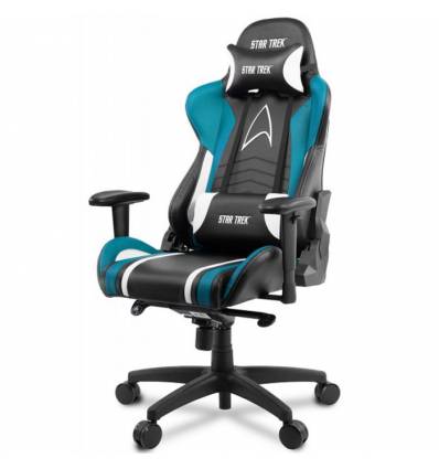 Кресло Arozzi Gaming Chair - Star Trek Edition - Blue, компьютерное (для геймеров), экокожа, цвет черный/синий/белый