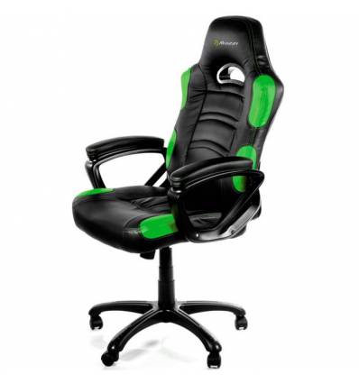 Кресло Arozzi Enzo - Green, компьютерное (для геймеров), экокожа, цвет черный/зеленый