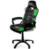Кресло Arozzi Enzo - Green, компьютерное (для геймеров), экокожа, цвет черный/зеленый фото 1