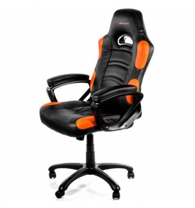 Кресло Arozzi Enzo - Orange, компьютерное (для геймеров), экокожа, цвет черный/оранжевый
