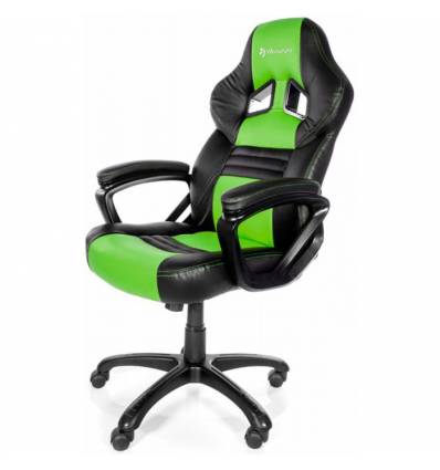 Кресло Arozzi Monza - Green, компьютерное (для геймеров), экокожа, цвет черный/зеленый