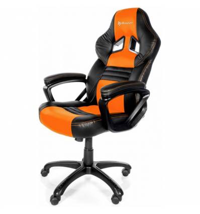Кресло Arozzi Monza - Orange, компьютерное (для геймеров), экокожа, цвет черный/оранжевый