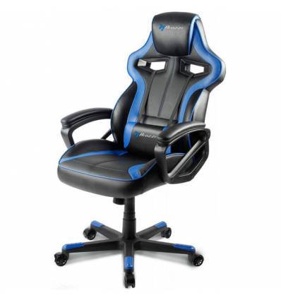 Кресло Arozzi Milano - Blue, компьютерное (для геймеров), экокожа, цвет черный/синий
