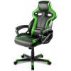 Кресло Arozzi Milano - Green, компьютерное (для геймеров), экокожа, цвет черный/зеленый фото 1
