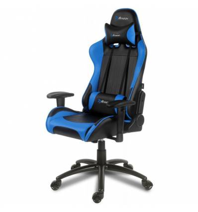 Кресло Arozzi Verona - Blue, компьютерное (для геймеров), экокожа, цвет черный/синий