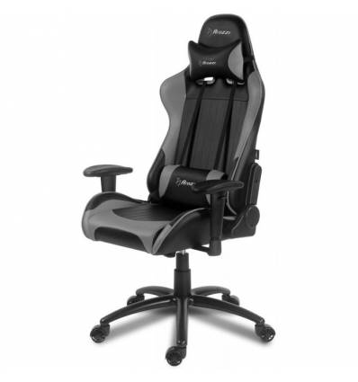 Кресло Arozzi Verona - Grey, компьютерное (для геймеров), экокожа, цвет черный/серый