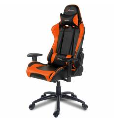 Кресло Arozzi Verona - Orange, компьютерное (для геймеров), экокожа, цвет черный/оранжевый