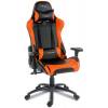 Кресло Arozzi Verona - Orange, компьютерное (для геймеров), экокожа, цвет черный/оранжевый фото 3