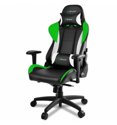 Кресло Arozzi Verona Pro - Green, компьютерное (для геймеров), экокожа, цвет черный/зеленый/белый