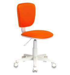 Кресло Бюрократ CH-W204NX/ORANGE детское, белый пластик, цвет оранжевый