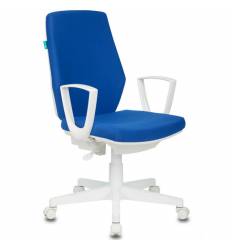 Кресло Бюрократ CH-W545/26-21 для оператора, белый пластик, цвет синий