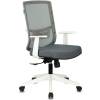 Кресло Бюрократ MC-W611T/DG/26-25 для руководителя, белый пластик, сетка/ткань, цвет серый фото 1