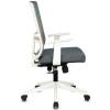 Кресло Бюрократ MC-W611T/DG/26-25 для руководителя, белый пластик, сетка/ткань, цвет серый фото 3