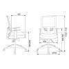 Кресло Бюрократ MC-W611T/DG/26-25 для руководителя, белый пластик, сетка/ткань, цвет серый фото 5