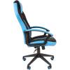 Кресло CHAIRMAN GAME 26 Blue геймерское, экокожа/ткань, цвет черный/голубой фото 3
