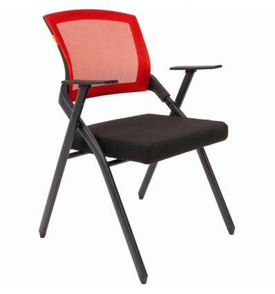 Кресло CHAIRMAN NEXX Red для посетителя, сетчатая спинка, ткань, цвет красный/черный