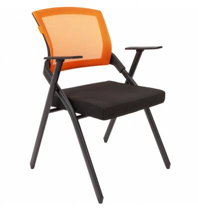 Кресло CHAIRMAN NEXX Orange для посетителя, сетчатая спинка, ткань, цвет оранжевый/черный