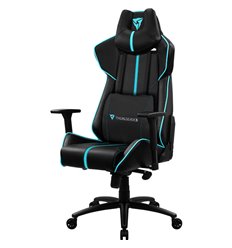 Кресло ThunderX3 BC7 Black-Cyan для геймеров, экокожа, цвет черный/голубой