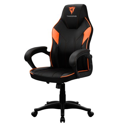 Кресло ThunderX3 EC1 Air Black-Orange для геймеров, экокожа, цвет черный/оранжевый