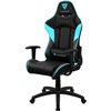Кресло ThunderX3 EC3 Black-Cyan Air для геймеров, экокожа, цвет черный/голубой фото 1