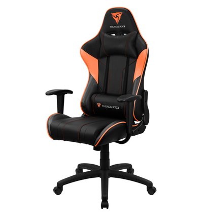 Кресло ThunderX3 EC3 Black-Orange Air для геймеров, экокожа, цвет черный/оранжевый