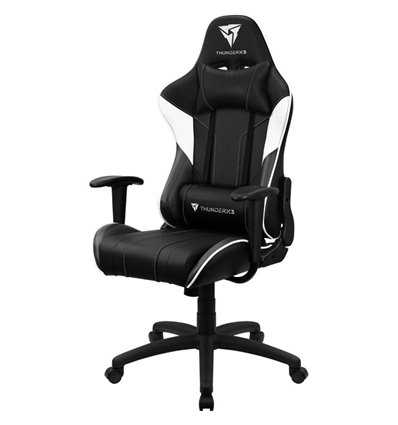 Кресло ThunderX3 EC3 Black-White Air для геймеров, экокожа, цвет черный/белый