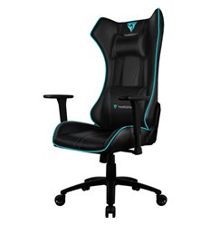 Кресло ThunderX3 UC5 Black-Cyan AIR HEX для геймеров, экокожа, цвет черный/голубой, с модулем RGB подсветки