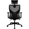 Кресло ThunderX3 YAMA1 Black-Cyan для геймеров, сетка/экокожа, цвет черный/голубой фото 5
